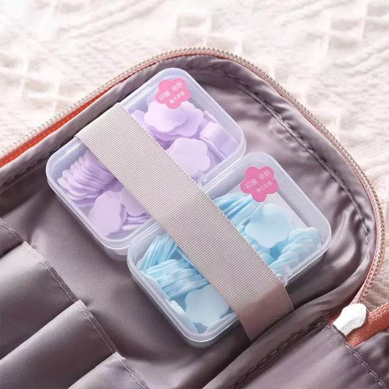 Brief Case Paper Soap, Mini Scented Disinfecting Paper Soap Petals, Portable Hand Wash Soap Papers, Washing Hand Bath Travel Small Soap Brief Case Paper Soap, Mini Scented Disinfecting Paper Soap Petals, Portable Hand Wash Soap Papers, Washing Hand Bath Travel Small Soap